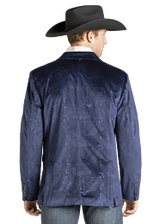 Chaqueta deportiva de terciopelo con estampado paisley