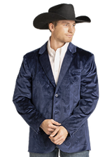 Chaqueta deportiva de terciopelo con estampado paisley