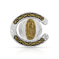 Two Tone Horseshoe Our Lady of Guadalupe Buckle