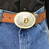 Two Tone Initial D Buckle