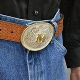 Two Tone Initial M Buckle