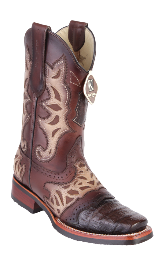 Caiman belly rodeo square toe boot