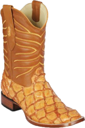 Bota con punta cuadrada y pez Piraruccu – Los Potrillos Western Wear