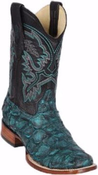 Los potrillos western wear Square Toe Los Altos Boots Turquoise