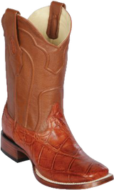 Cognac Alligator los altos boots