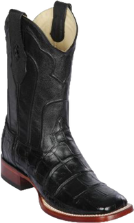 Black alligator los altos boots