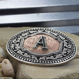 Attitude Two Tone Initial "A" Buckle