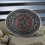 Attitude Two Tone Initial "K" Buckle