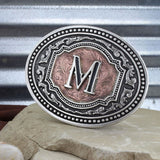 Attitude Two Tone Initial "M" Buckle