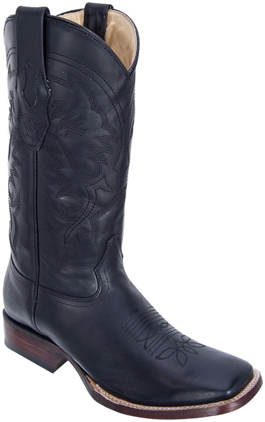 Black square toe boot Los Potrillos Western Wear