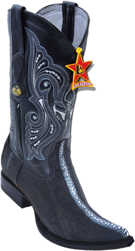 Stingray full rowstone with black sole 3X toe boot