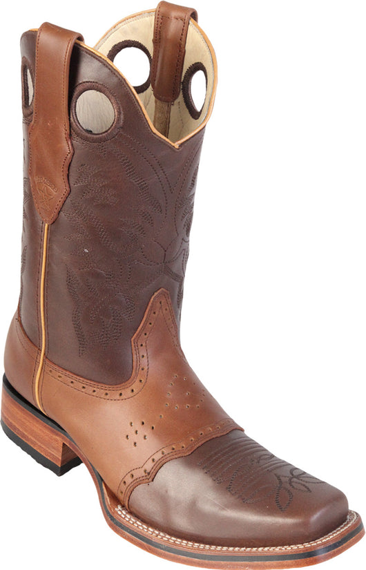 Brown Honey Leather Saddle Rodeo Boot Los Potrillos Western Wear