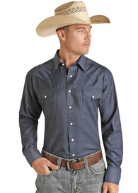 Dobby Long Sleeve Western Snap Shirt