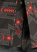 Aztec Woven Long Sleeve Western Shirt