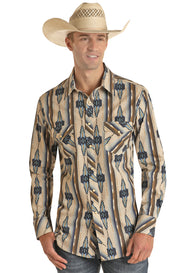 Aztec Vintage Long Sleeve Western Shirt