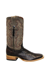 Smooth Ostrich Square Toe Boots