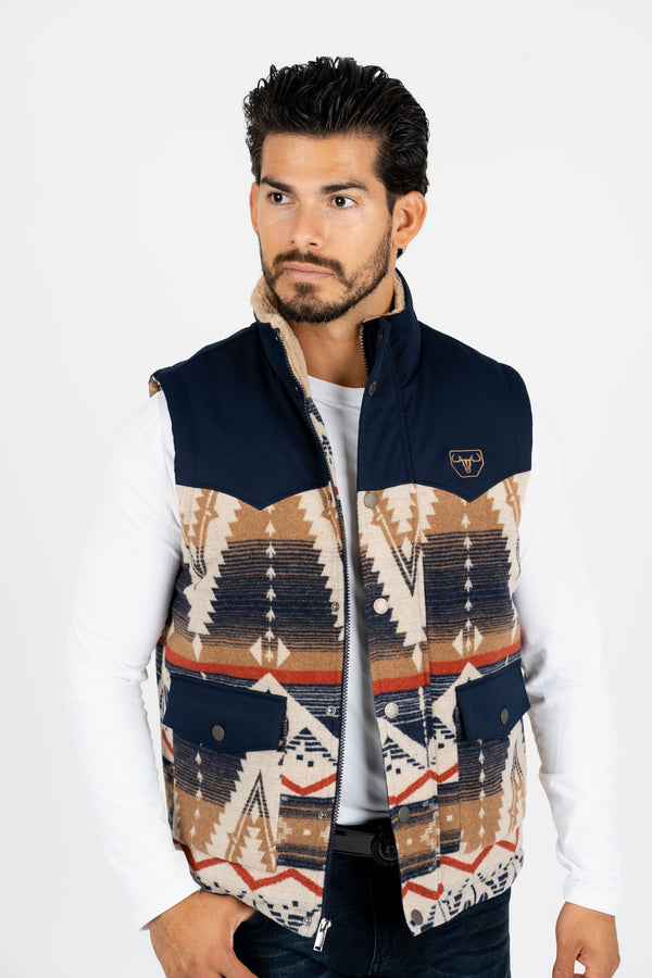 トップス Lee6(ROKU)MEXICAN MOTIF JAQUARD VEST 6（ロク）の「＜6(ROKU)＞SASHIKO MOTIF JACQUARD VEST/ベスト