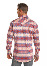 Western Snap Aztec Print Rock and Roll Los Potrillos Western Wear